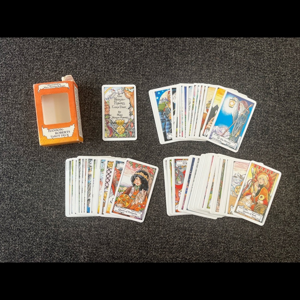 •1984 Hanson-Roberts Tarot Cards Complete Mini Deck•